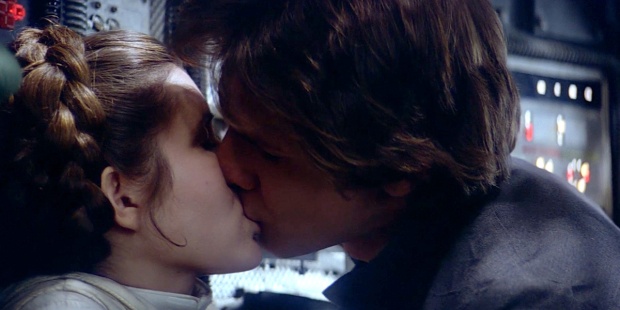 Star Wars Han and Leia Kissing